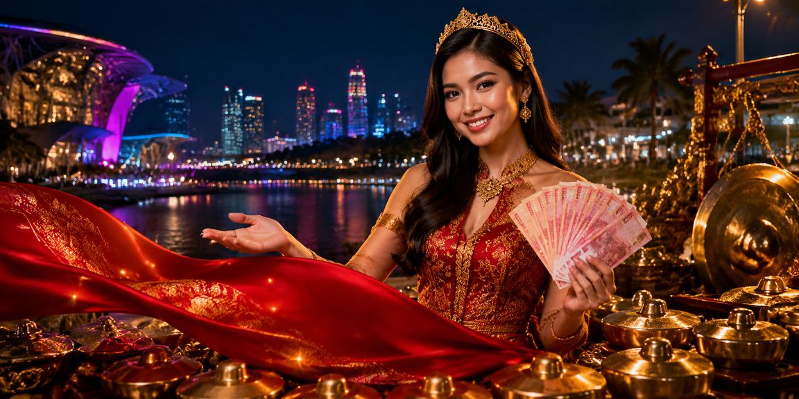 Lampu neon berwarna cerah menggambarkan bonus cashback eksklusif di platform taruhan online