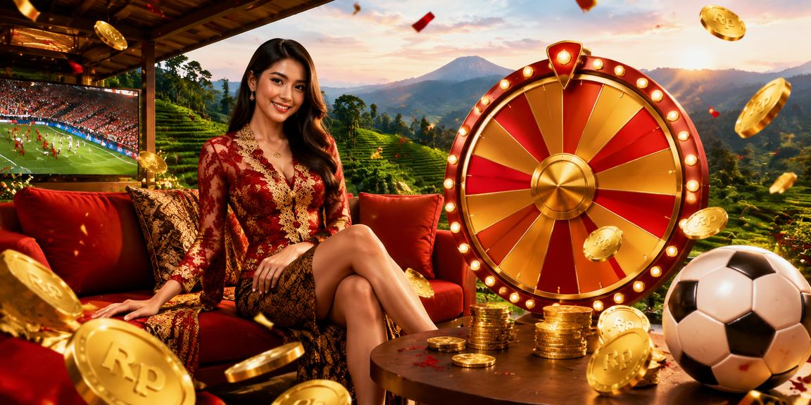 Model Vietnam berpose di meja roulette dengan suasana casino premium dan penuh cahaya